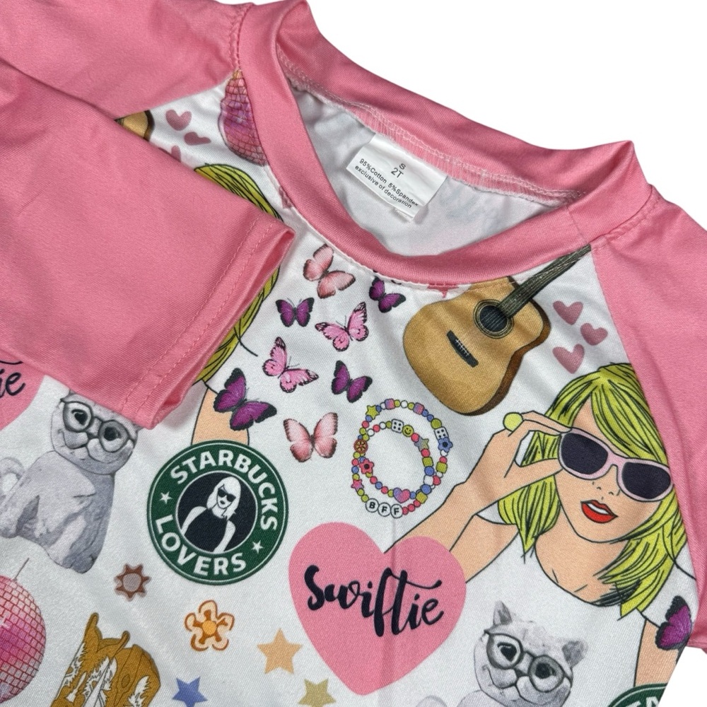Taylor Swift Boutique Girl’s 2T Long Sleeve‎ Shirt Eras Swiftie Graphic Print
